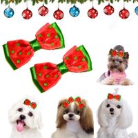 MOÑO PARA MASCOTAS DOBLE - NAVIDEÑO  5.5cm