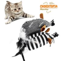 RATON JUGUETE DE TELA CON DISEÑO PARA GATOS 2 RATONES
