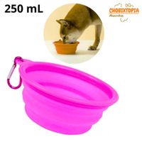 PLATO PORTATIL PLEGABLE PARA MASCOTA - FUCSIA INTENSO 250mL