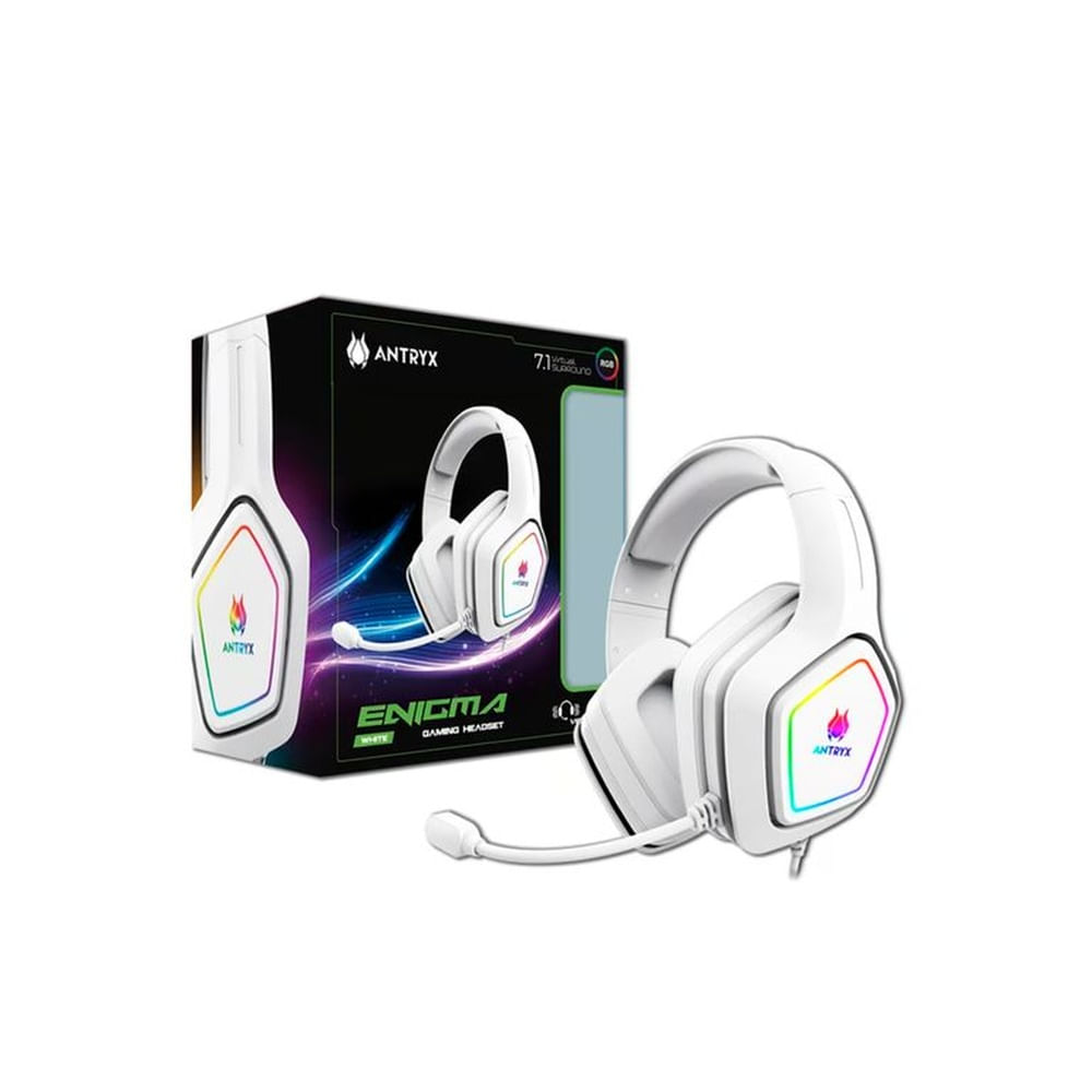 Audifono CMicrofono Antryx Enigma SE White 71 Virtual Vibrador USB
