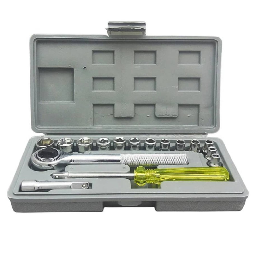 Juego de 40 Piezas de Trinquete y Zócalo Métrico