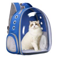 Mochila para Gatos Bolsa Portátil para Mascotas Azul