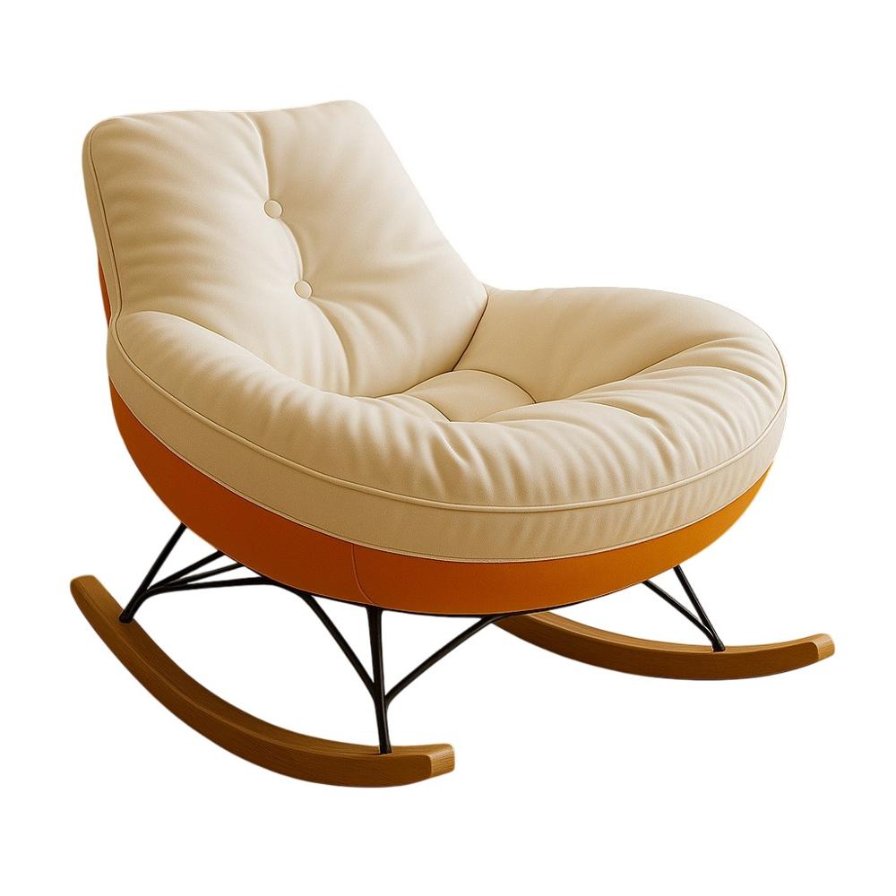 Silla Mecedora de Lujo Estilo Japones Base Naranja