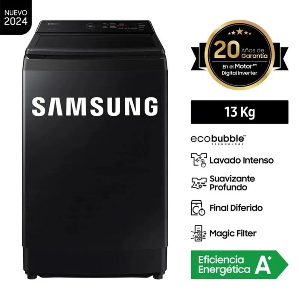 Lavadora Samsung 13 kg Smart Ecobubble WA13CG5441BVPE