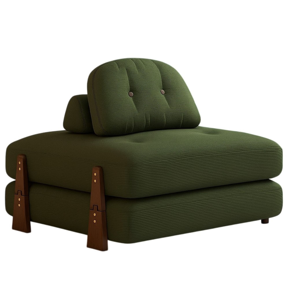Sofa Cama Multifuncional Estilo Nordico Verde
