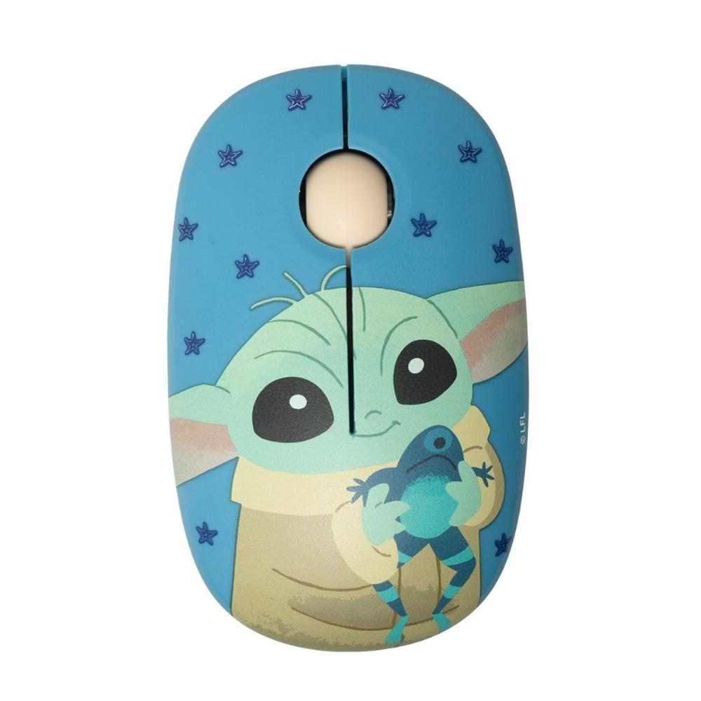 Mouse Inalambrico Star Wars Baby Yoda Azul