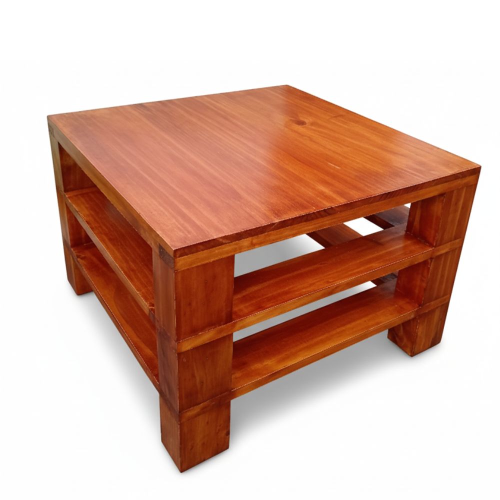 Mesa de Centro de Madera Pino Gore  Elegancia Caramelo