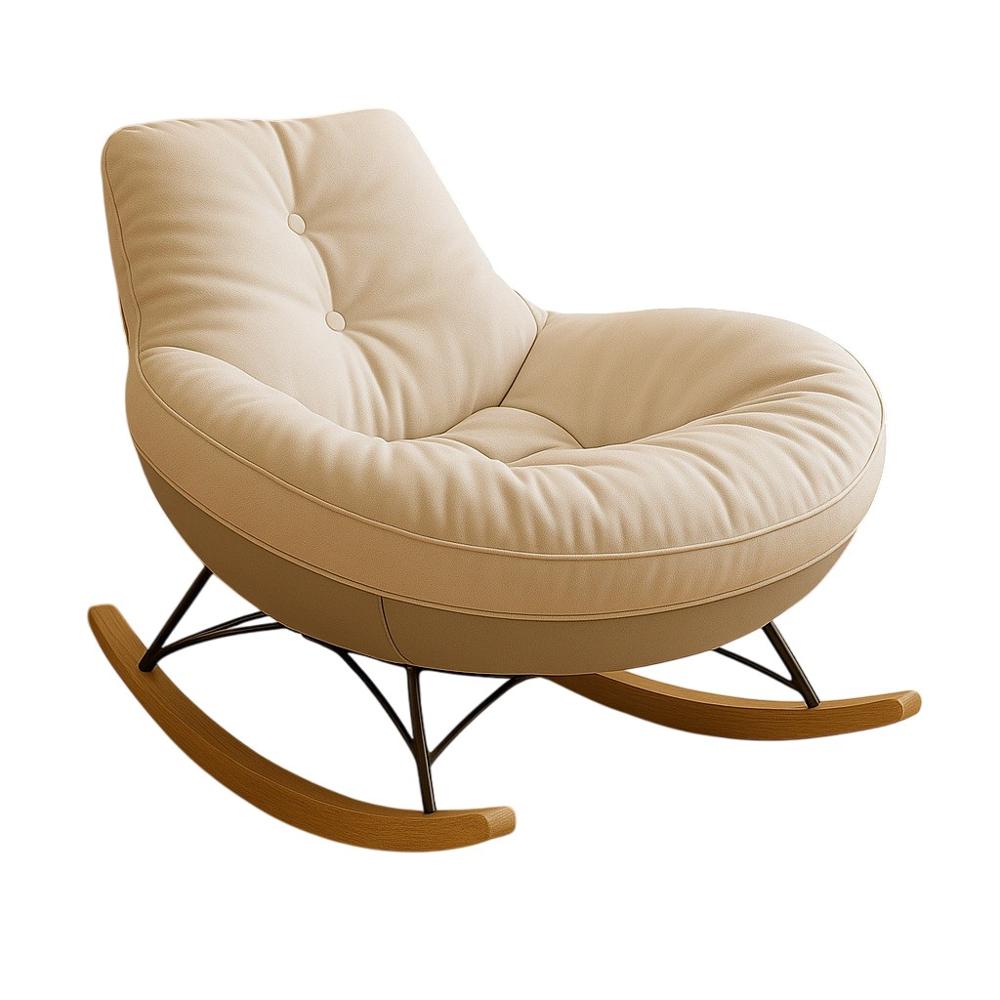 Silla Mecedora de Lujo Estilo Japones Base Gris