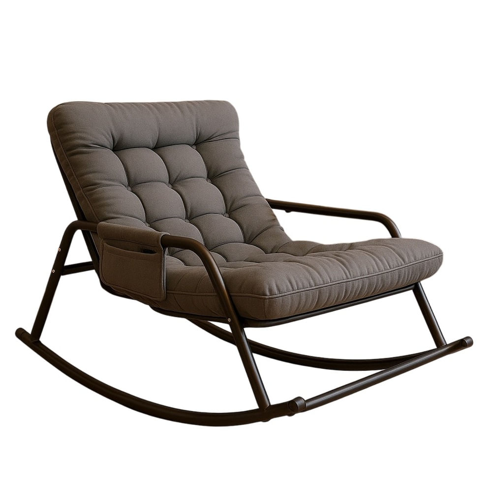 Silla Mecedora Contemporanea Gris