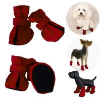 ZAPATOS IMPERMEABLES PARA PERROS Y MASCOTAS GRANATE-S