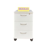 Gavetero de oficina con ruedas SAHIP color Blanco - TEMEL