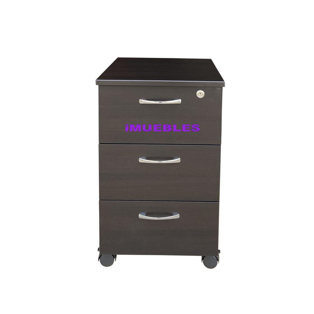 Gavetero de oficina con ruedas SAHIP color Wengue - TEMEL