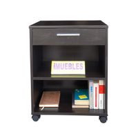 Mesa Auxiliar con Ruedas 55 cm DESTEK color Wengue