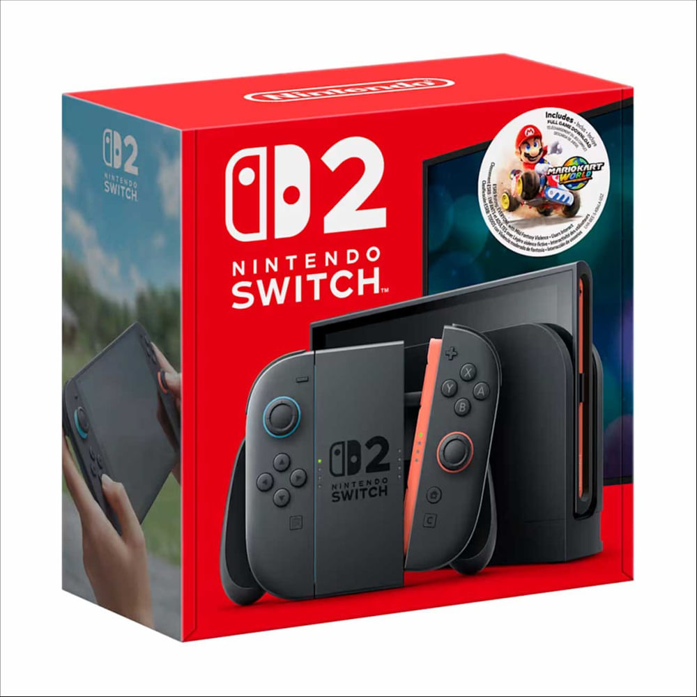 Nintendo Switch 2 Bundle Mario Kart World 256GB Interno Negro