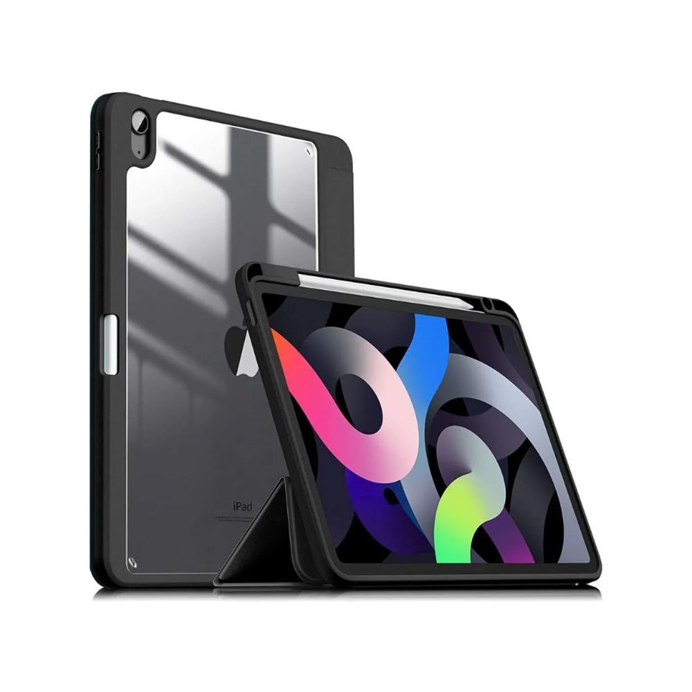 Smart Cover Ipad 10.2 Desmontable Imantada Tapa Transparente y Negro