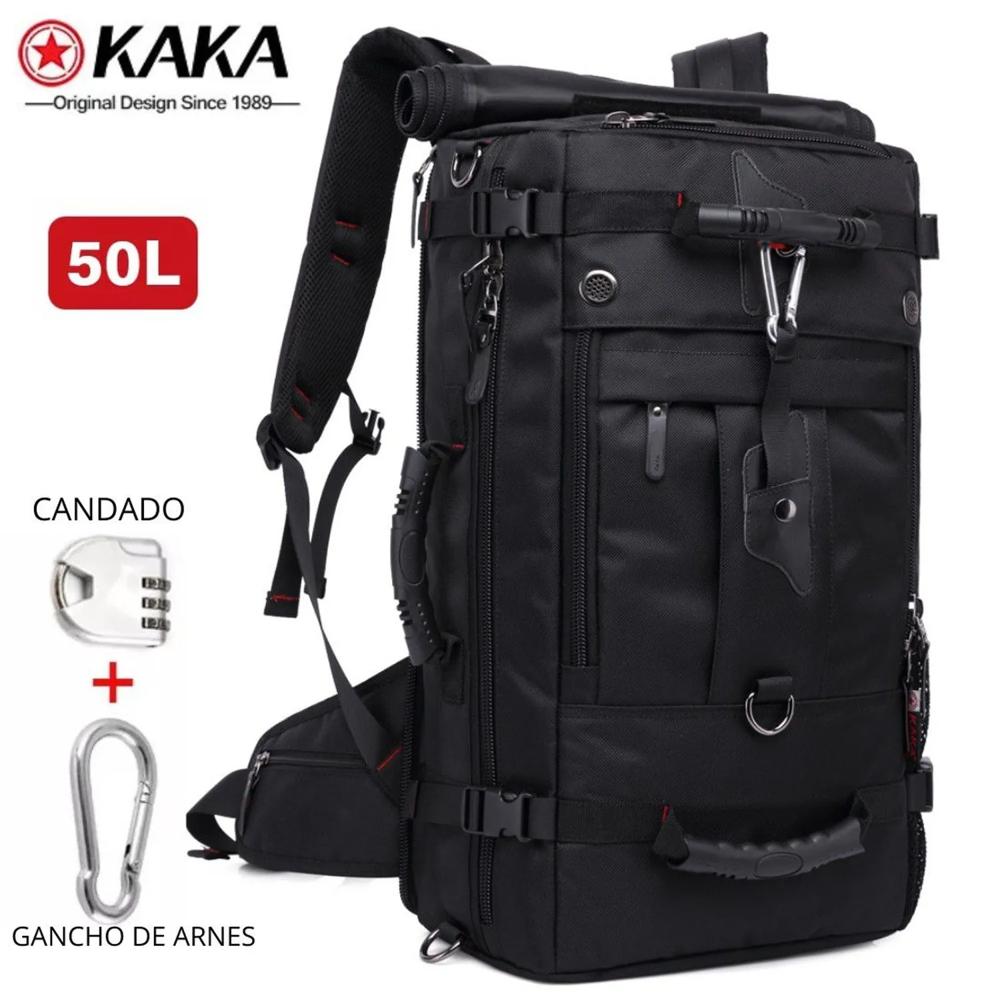 Mochila KAKA Viaje Outdoor 2070 Negro 50L