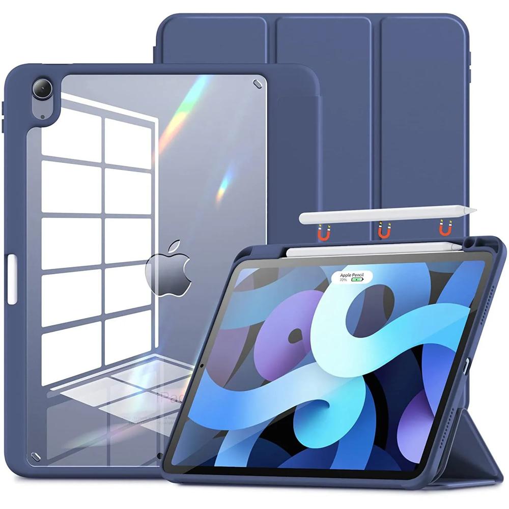 Smart Cover Ipad 10.2 Desmontable Imantada Tapa Transparente y Lavanda