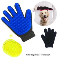 GUANTE REMOVEDOR DE PELO MASCOTA  AZUL PACK