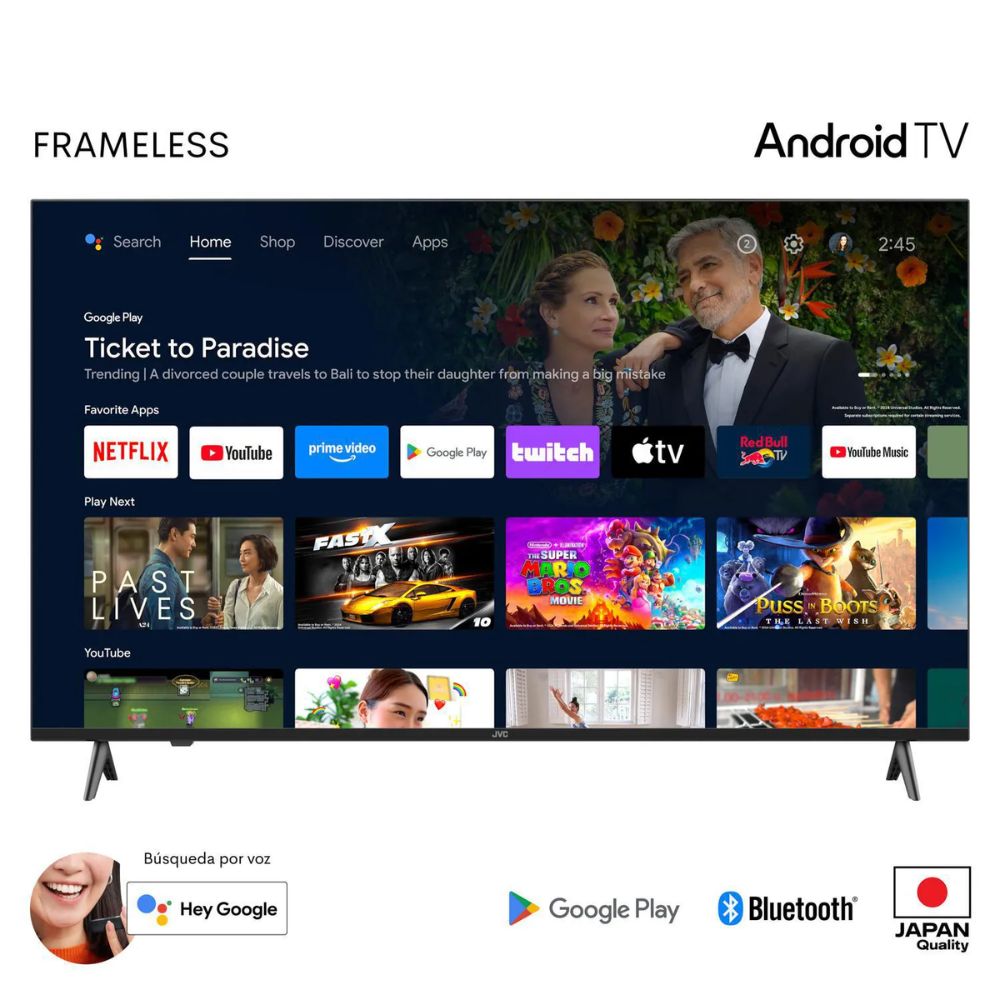 Televisor JVC 65 Ultra HD 4K Android TV LT-65KB557