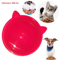 PLATO PARA MASCOTA OREJITAS ROJO x 300 ML