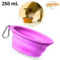 PLATO PORTATIL PLEGABLE PARA MASCOTA - LILA BEBE 250mL
