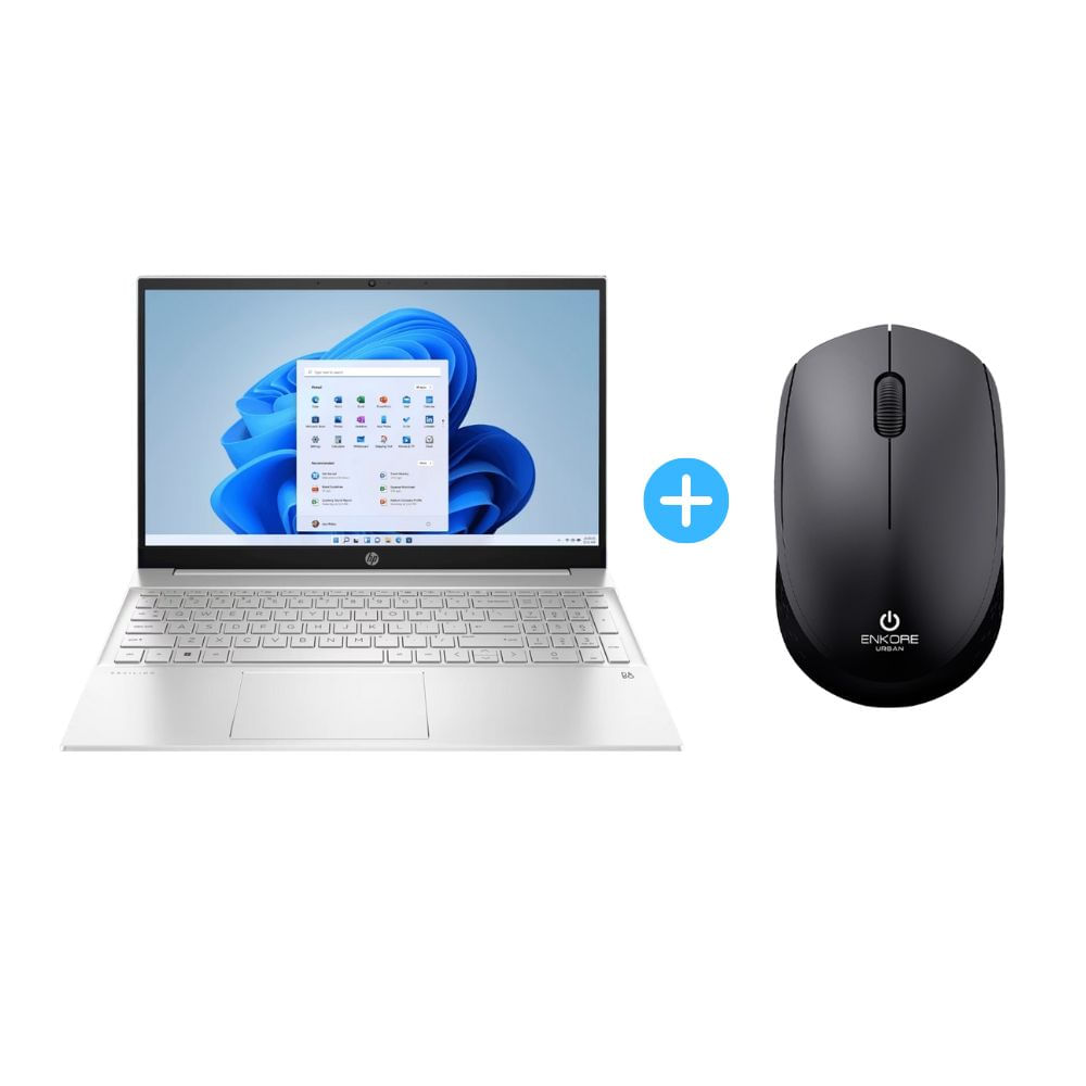 Combo Laptop HP Pavilion 15-eg2506la Core i7 512GB 12GB + Mouse Enkore URBAN 2.4GHz EKM 203K