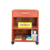 Mesa Auxiliar con Ruedas 55 cm DESTEK color Cedro