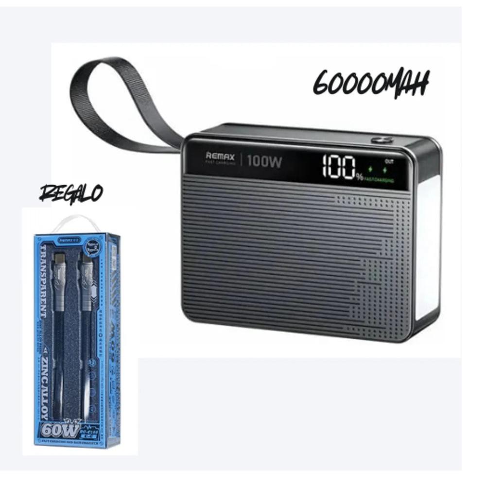 CARGADOR PORTÁTIL 60000 mAh 100W+22.5w MODELO FP-6 Negro