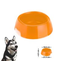 PLATO PARA MASCOTA ESTAMPADO PERRO ANARANJADO