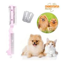 PEINE RASURADOR PLASTICO P-PERROS Y GATOS ROSADO BEBE