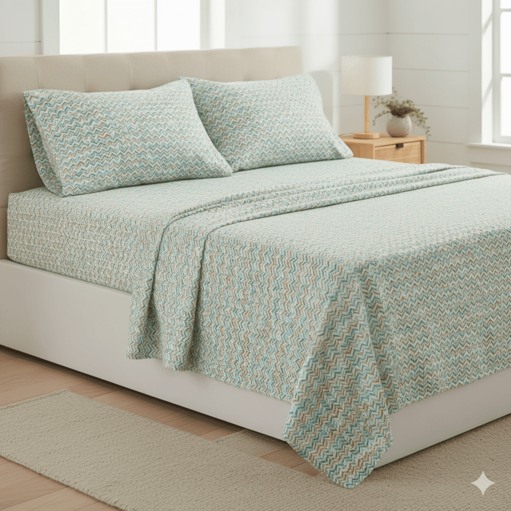 Juego de Sábana Free Home Daire Verde Queen