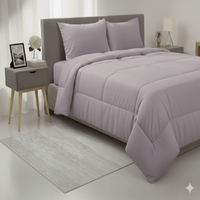EDREDON ALGODON 220 HILOS 2 PLAZAS LILA FREE HOME PREMIUM
