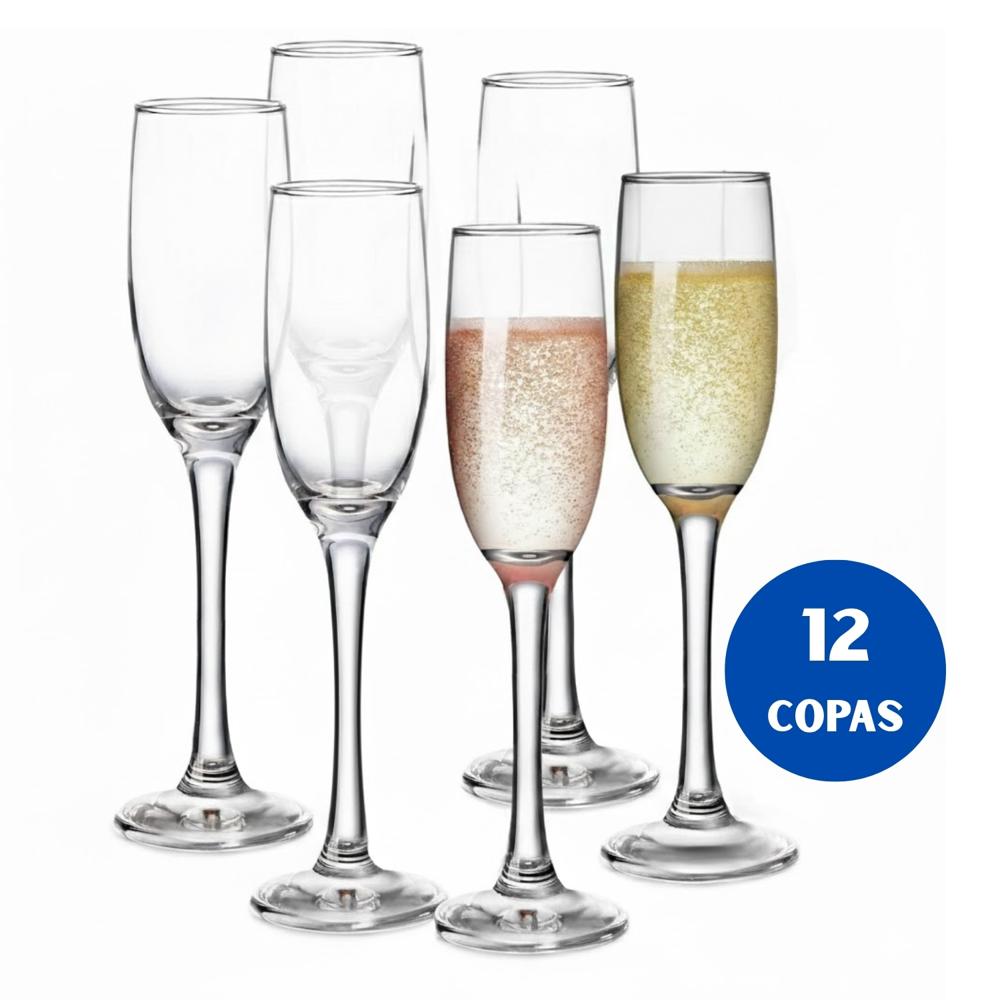 Copas de Champaña Elegantes Nadir 190 ml Set x12