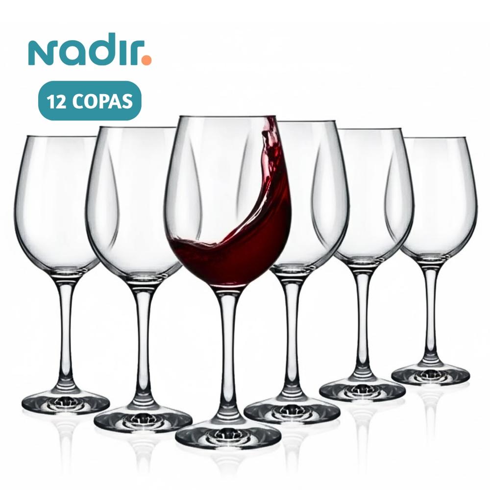 Set de Copas para Vino 385ml, Pack x12 Copas Nadir