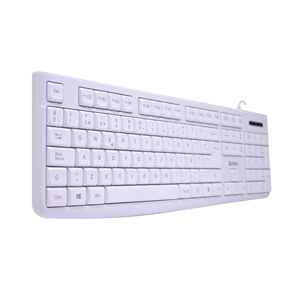Teclado Te-4069s Multimedia Usb 2.0 Español Blanco Blanco Español Latinoamérica