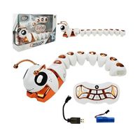 Oruga Robot Musical con Sensor de Movimiento, Luces LED y Control Remoto - Naranja