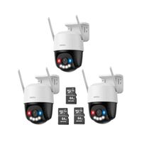 Kit de 3 Cámara seguridad Domo IMOU Cruiser SC 3K 5MP - Micro SD 64GB 360 Exterior