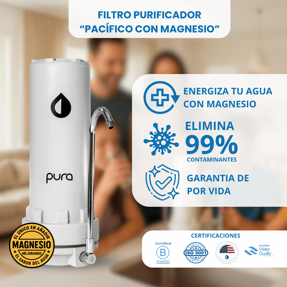 Filtro Purificador de Agua Pacífico Plus con Magnesio Agua Mineralizada y Saludable
