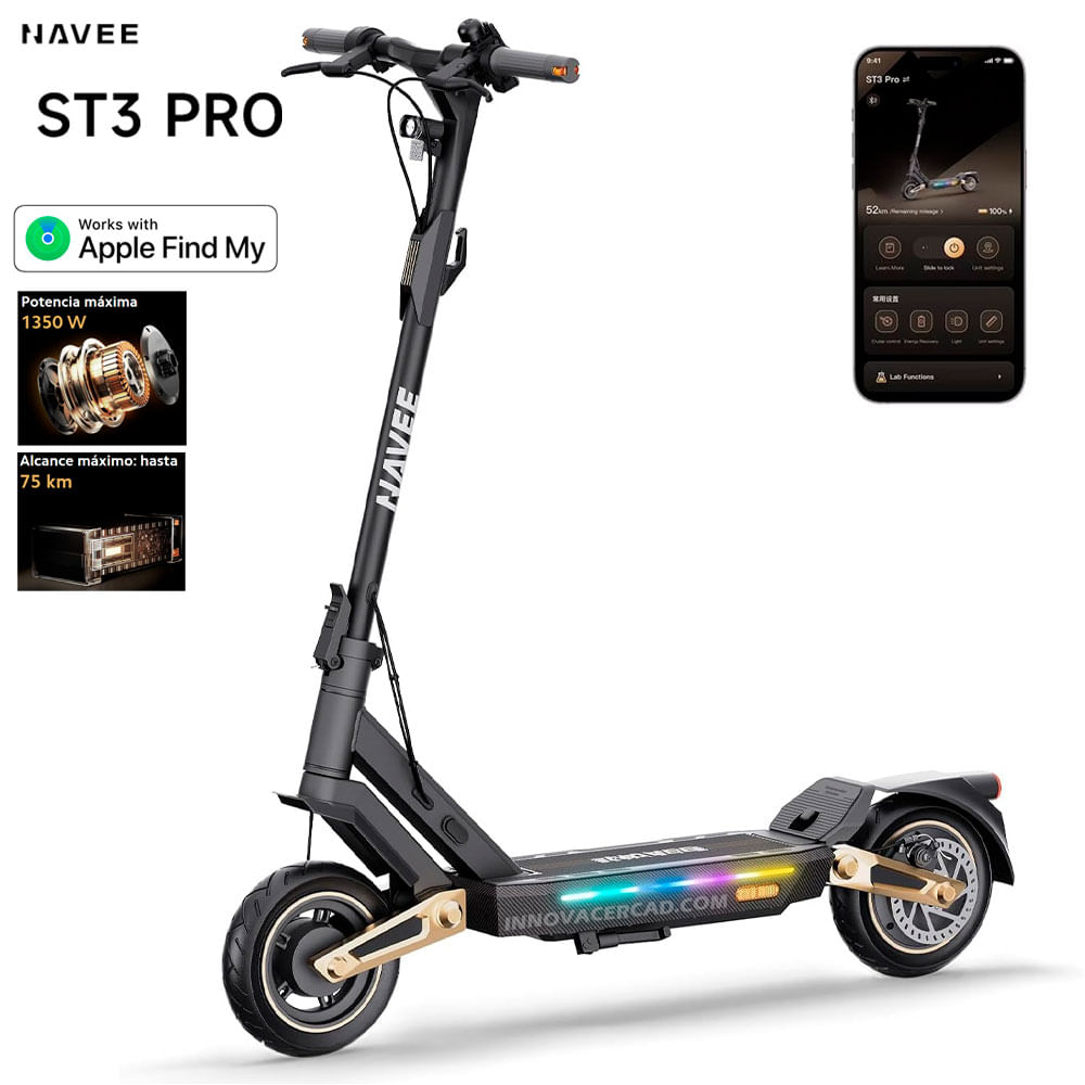 Scooter Eléctrico NAVEE ST3 Pro 40kmh Autonomía 75km Motor 1350W