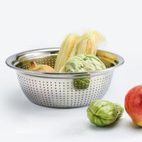 Cesto Colador de Cocina de Acero Inoxidable de 22cm de 2 Pzs