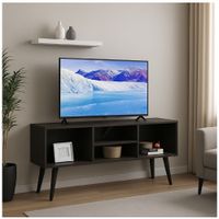 Aparador Abierto Mesa de TV Moderno Galiaga Color Fume TU MESITA