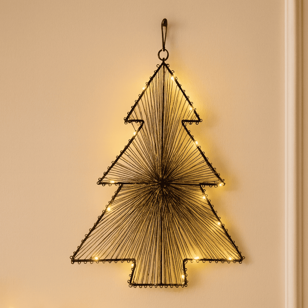 Adorno Colgante Árbol Navidad LED 40cm Orange