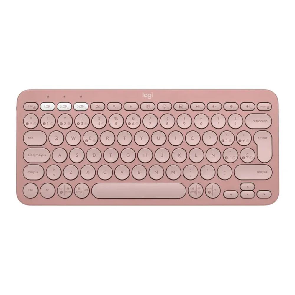 TECLADO LOGITECH PEBBLE 2 K380S BLUETOOTH/WIRELESS SP ROSE