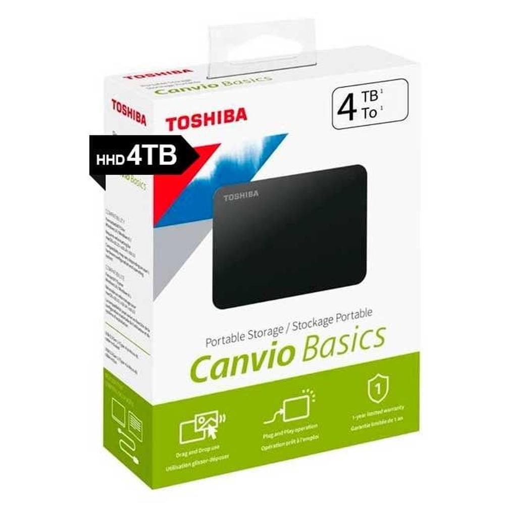 Disco Toshiba 4tb HDTB440XK3CA Canvio Basics Externo USB 30
