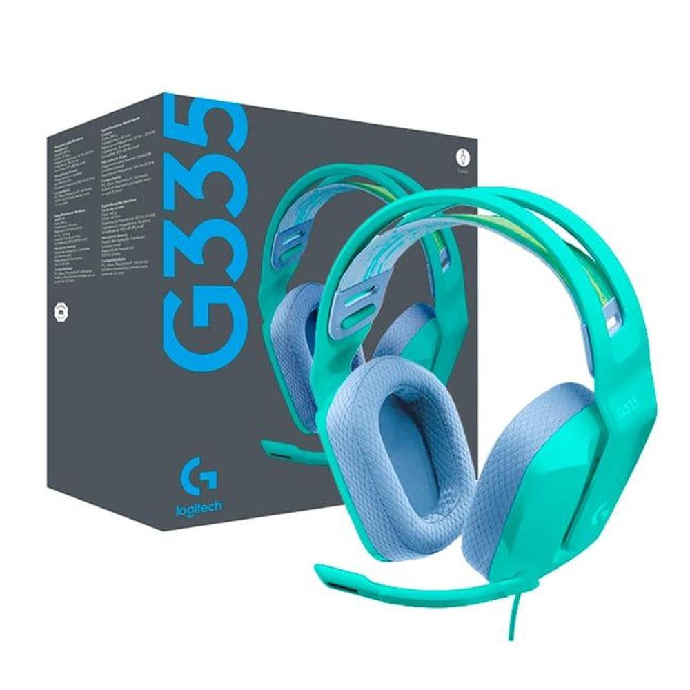 Audífono Gamer Logitech G335 Turquesa