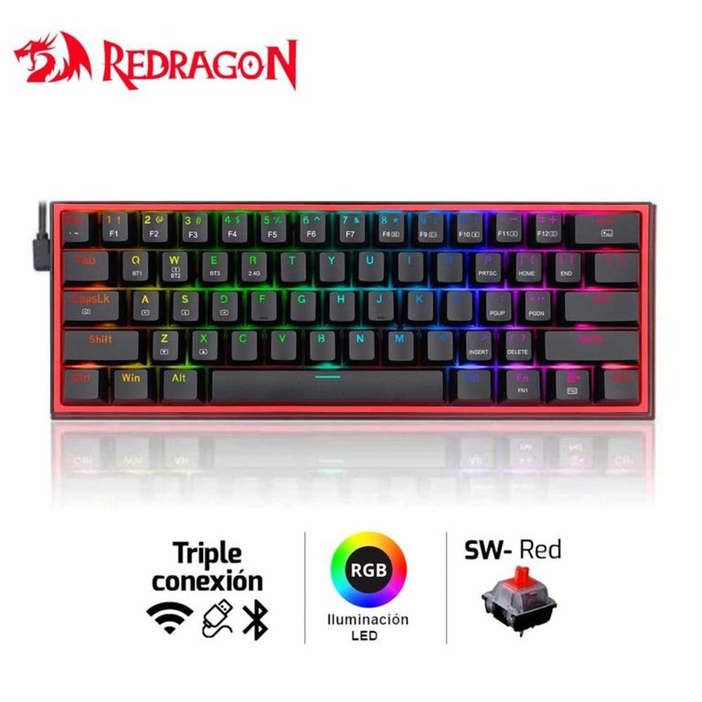 Teclado Mecánico Redragon FIZZ PRO Wireless Spanish K616-RGB-B BLACK