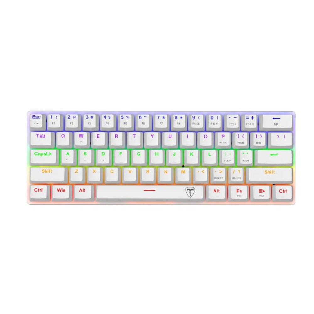 Teclado ARENA Rainbow Spanish T-TGK321W-BR WHITE BROWN SWITCH