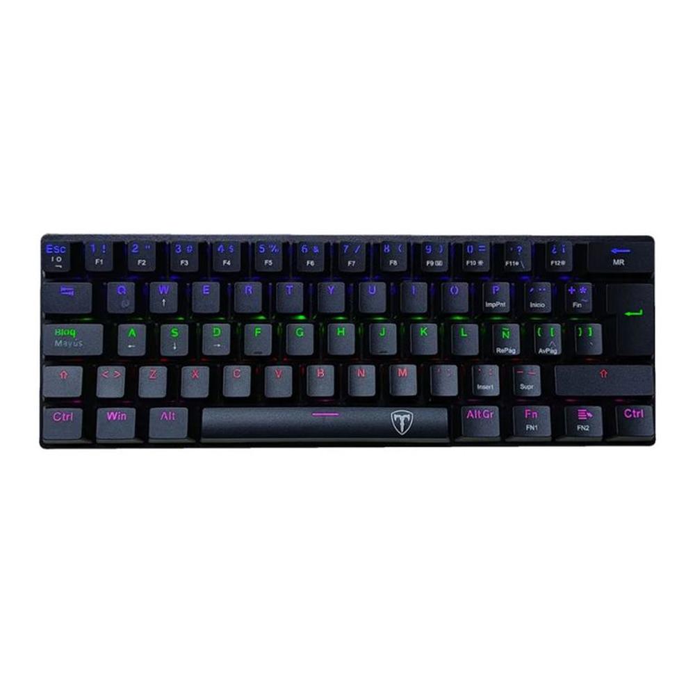 Teclado T-Dagger ARENA Rainbow Spanish T-TGK321-BR BLACK BROWN SWITCH