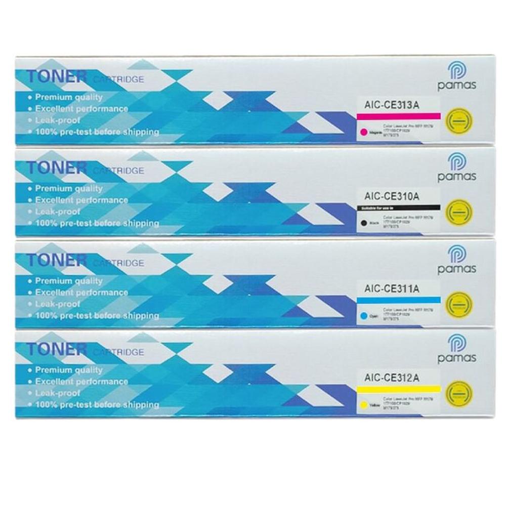 kit Toner PAMAS Compatible HP126A130A Black-cyan-magenta-yellow