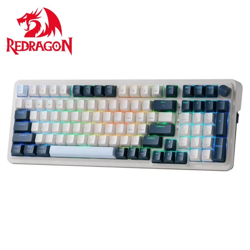 Teclado Redragon EISA K686-RGB-PRO Wireless English WB WHITEBLUE